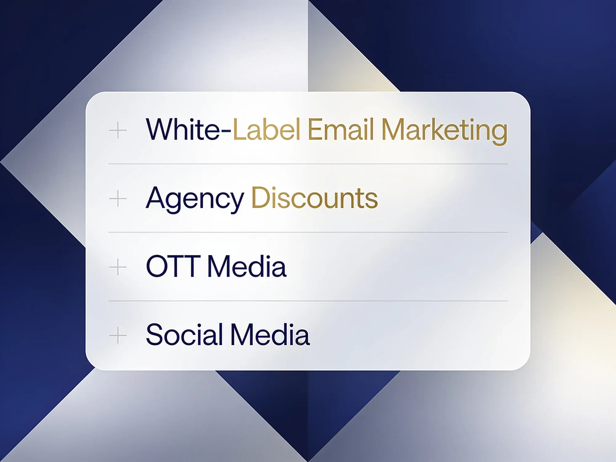 Agency rate card gaining a new white label email marketing line item