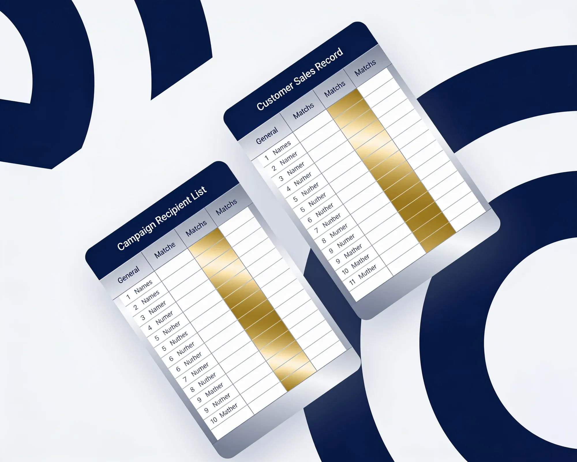 Matchback analysis comparing a campaign recipient list to customer sales records by name and address